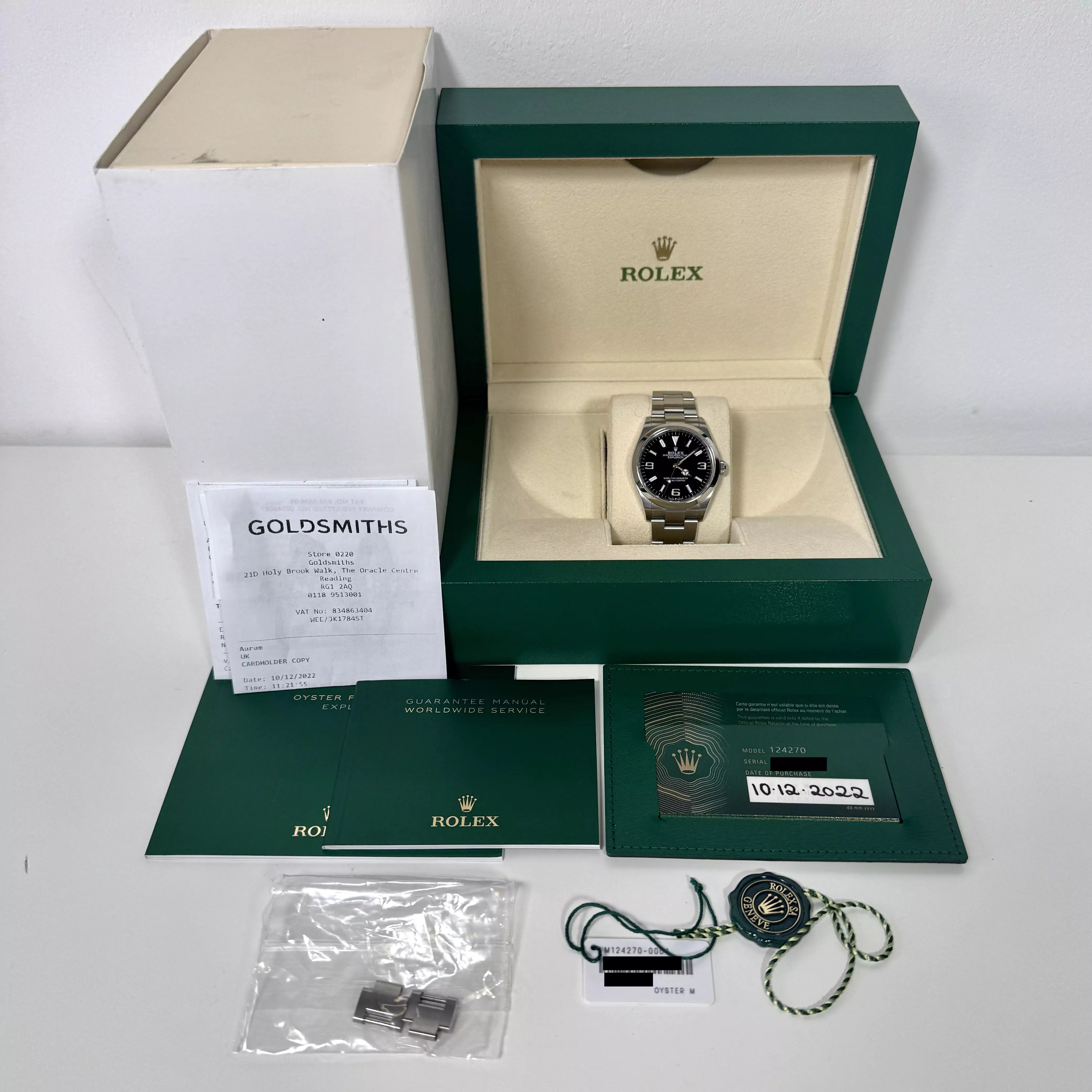 Rolex Explorer 2022 Full Set 124270 2022