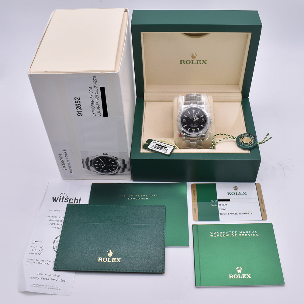 Rolex Explorer 39mm 2016 214270 2016