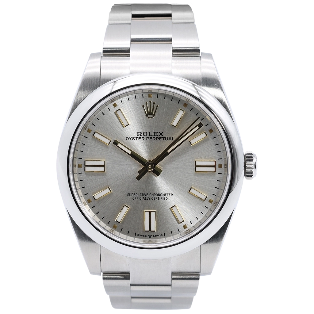 Rolex Oyster Perpetual 41mm Silver 124300 2024 box & papers