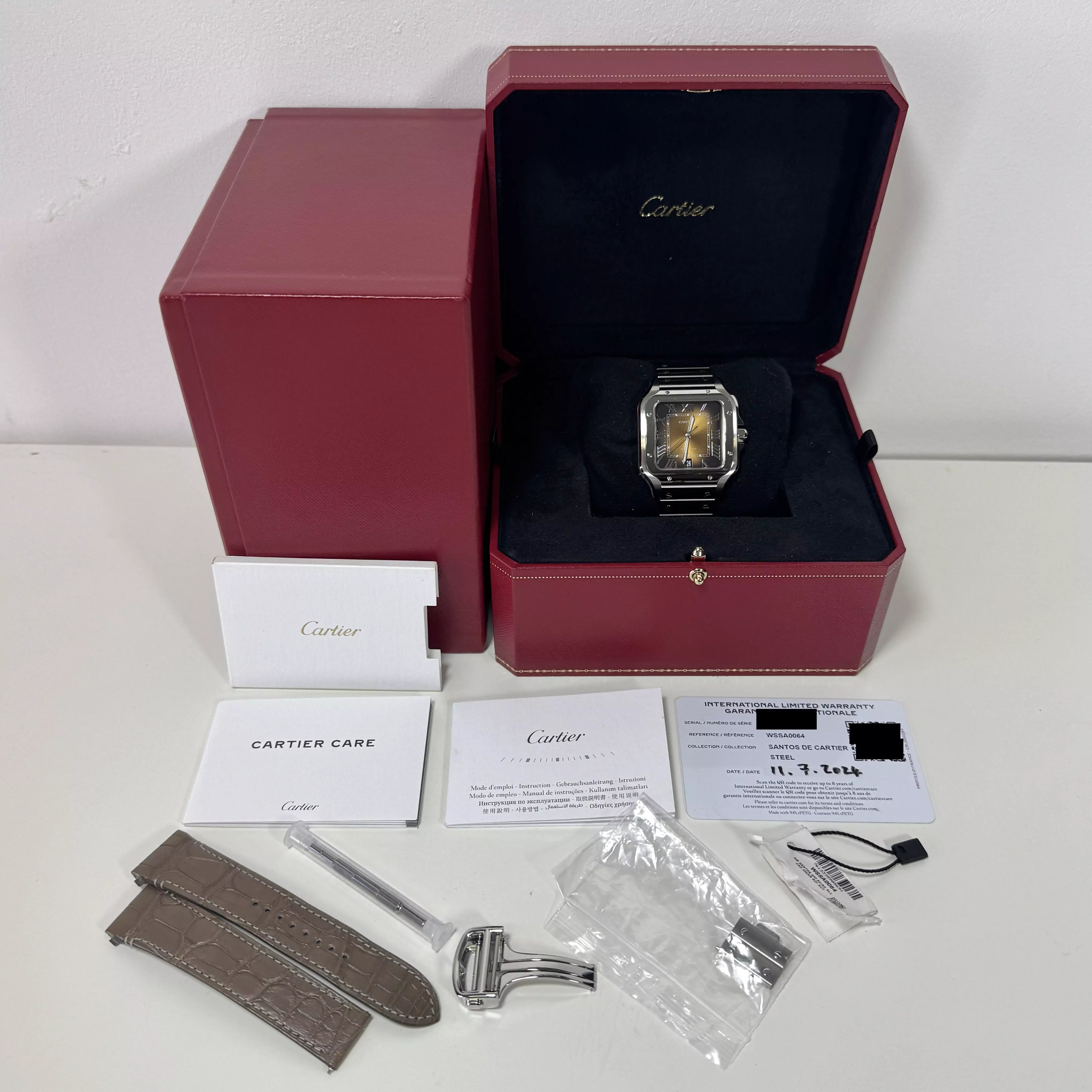 Cartier Santos Large Brown Fumé WSSA0064 2024