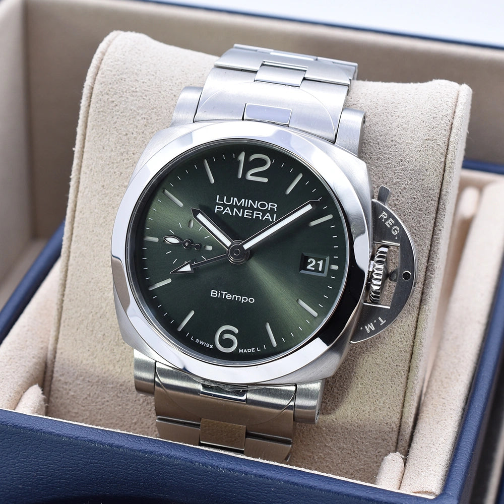 Panerai Luminor Green Sunburst Dial Quaranta BiTempo PAM01640 2026