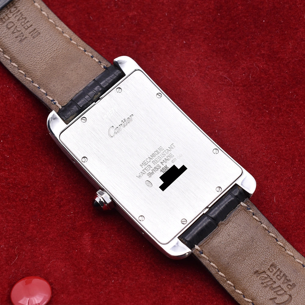 Cartier Tank Américaine 18ct White Gold Fully Serviced 2673 1990