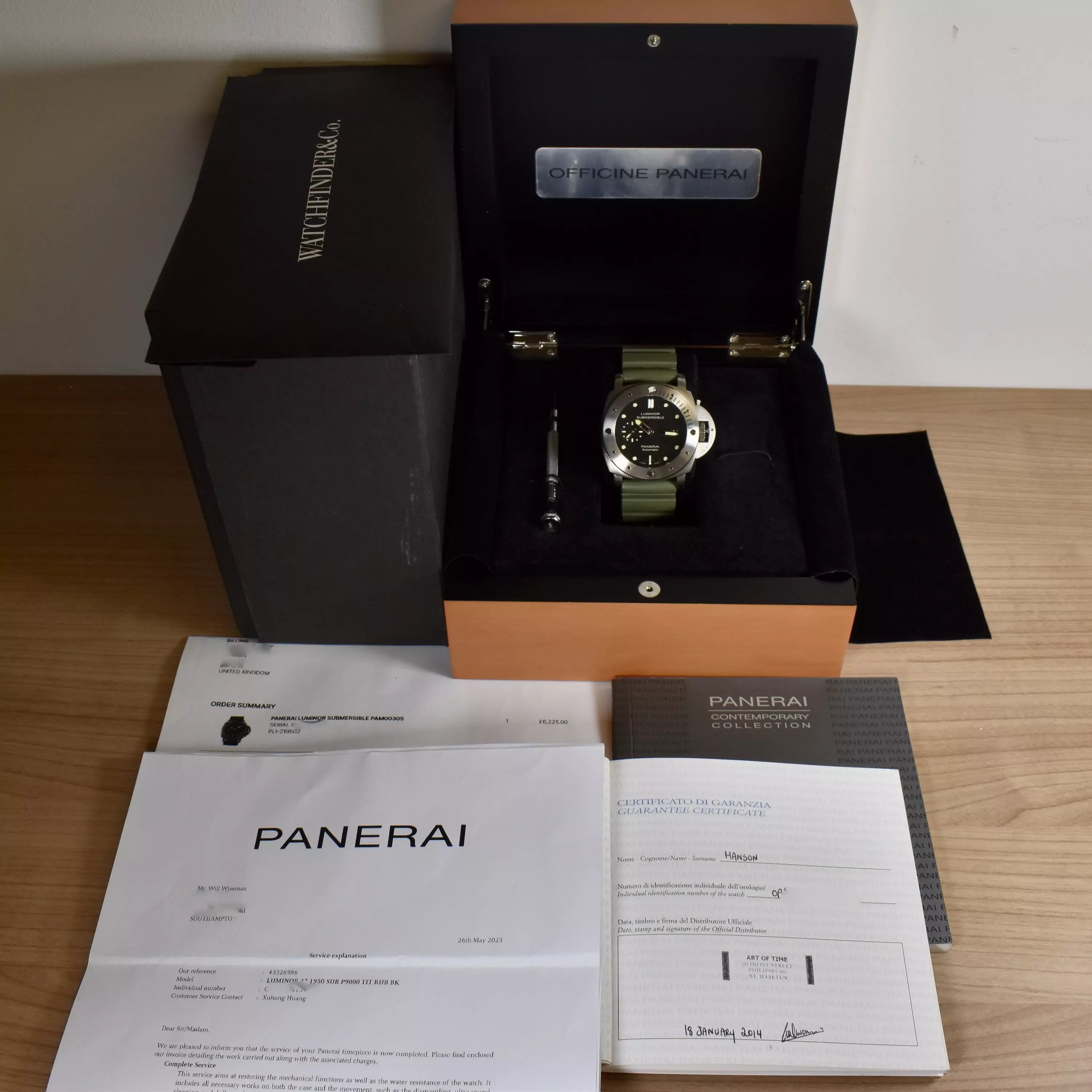 Panerai Submersible 3 Days Titanio PAM00305 2014