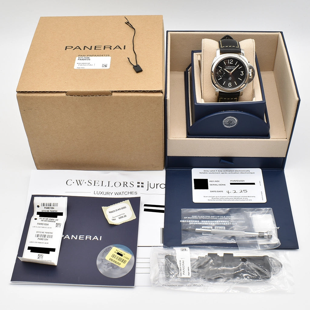 Panerai Luminor Base Logo 44mm Excellent set 2025 PAM01084 Box & Papers