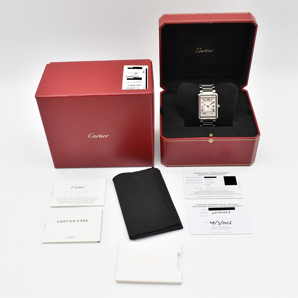 Cartier Tank Must Extra Large WSTA0053 2023 Box & Papers 2026 CPO