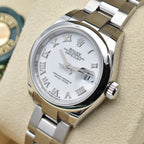 Rolex Lady-Datejust 28 Stainless Steel White Roman Numeral 279160-0016 2022 Box & Papers