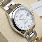 Rolex Lady-Datejust 28 Stainless Steel White Roman Numeral 279160-0016 2022 Box & Papers