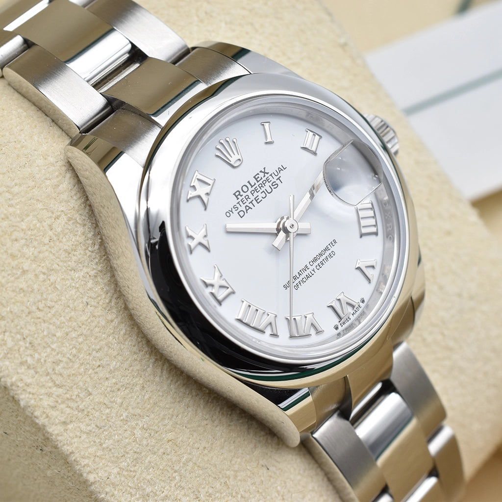 Rolex Lady-Datejust 28 Stainless Steel White Roman Numeral 279160-0016 2022 Box & Papers