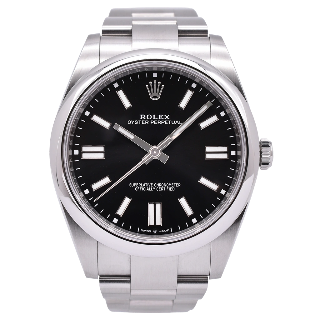 Rolex Oyster Perpetual 41mm Black 2022 Box & Papers