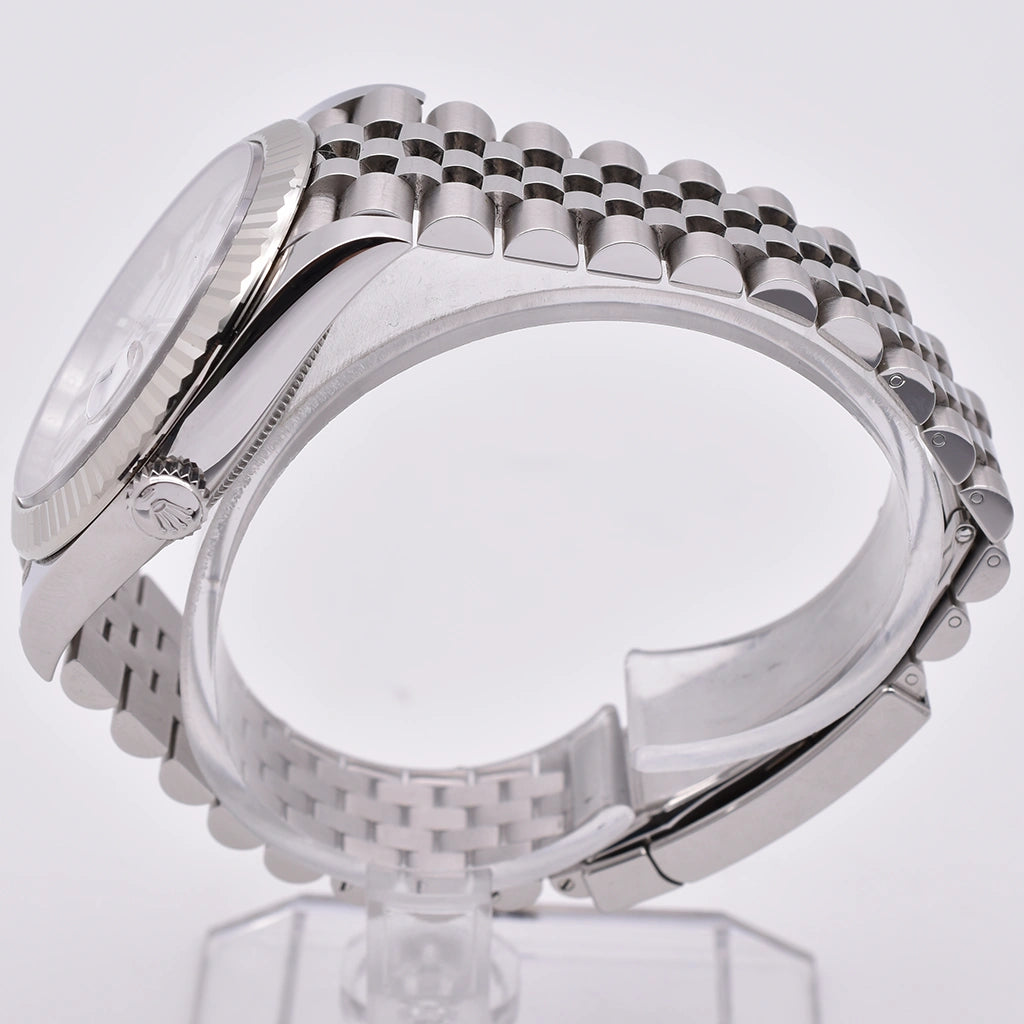 Rolex Datejust 41mm White Fluted Jubilee 2024 Box & Papers 126334-0010
