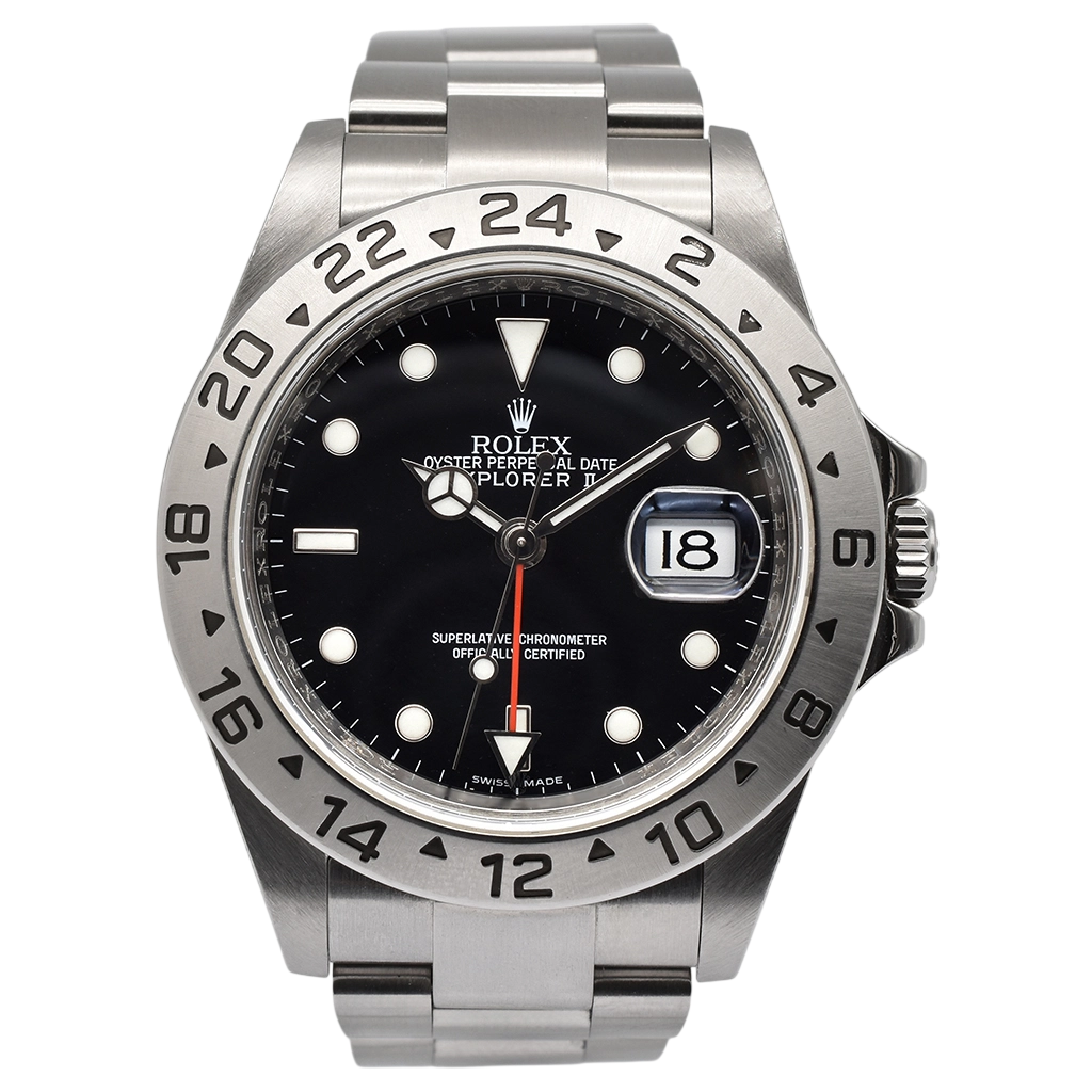 Rolex Explorer II Black 3186 16570 2011 Box & Papers, Serial no. V672194 – Pre-owned Watch | Wiseman's Watches