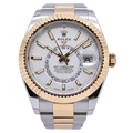 Rolex Sky-Dweller Stainless Steel Yellow Gold White Oyster 326933-0009 2022