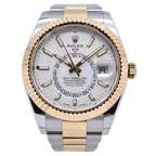 Rolex Sky-Dweller Stainless Steel Yellow Gold White Oyster 326933-0009 2022
