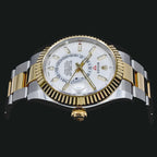 Rolex Sky-Dweller Stainless Steel Yellow Gold White Oyster 326933-0009 2022