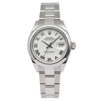 Rolex Lady-Datejust 28 Stainless Steel White Roman Numeral 279160-0016 2022 Box & Papers