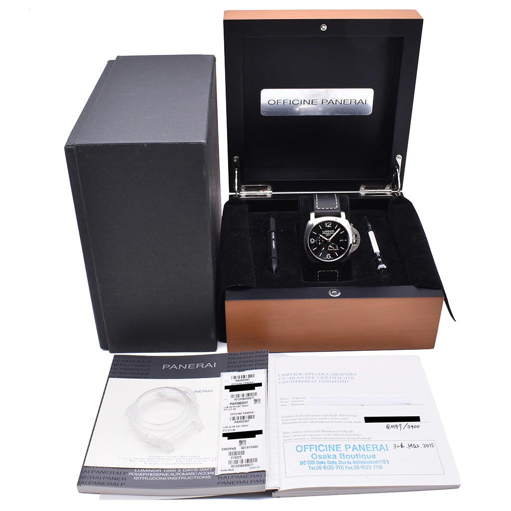 Panerai Luminor 1950 3 Days GMT Power Reserve Automatic Acciaio 44mm PAM00347