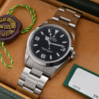 Rolex Explorer I 36mm 14270 2000 Box & Papers, Serial no. P393807 – Pre-owned Watch | Wiseman's Watches