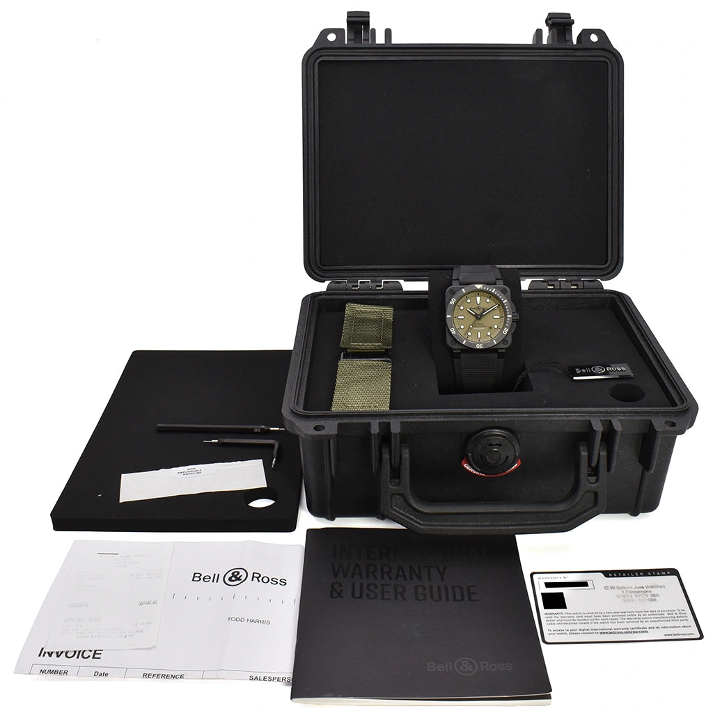 Bell & Ross BR-03 Khaki Ceramic 42mm Watch BR0392-D-KA-CE/ SRB 2022