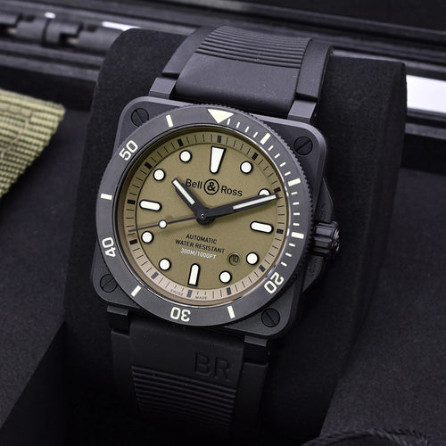 Bell & Ross BR-03 Khaki Ceramic 42mm Watch BR0392-D-KA-CE/ SRB 2022