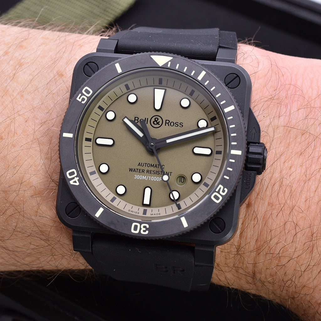 Bell & Ross BR-03 Khaki Ceramic 42mm Watch BR0392-D-KA-CE/ SRB 2022