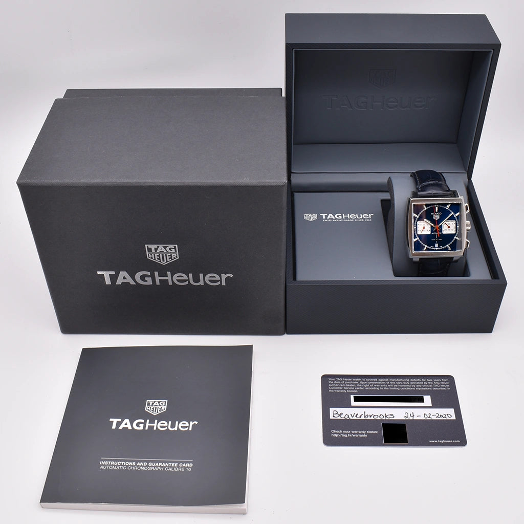 TAG Heuer Monaco Blue 2020 Box & Papers CBL2111.FC6453