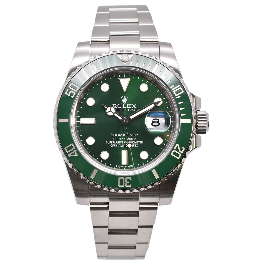 Rolex Submariner 40mm Box & Papers G Serial 116610LV Hulk 2010 Box & Papers, Serial no. G006776 – Pre-owned Watch | Wiseman's Watches