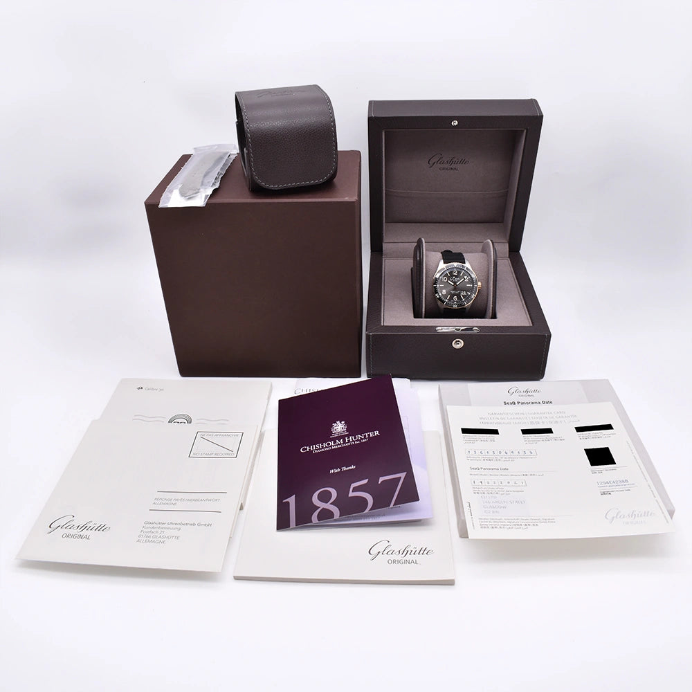 Glashütte Original  SeaQ Panorama Date Stainless Steel / Red Gold / Grey  Ref 1-36-13-04-91-34