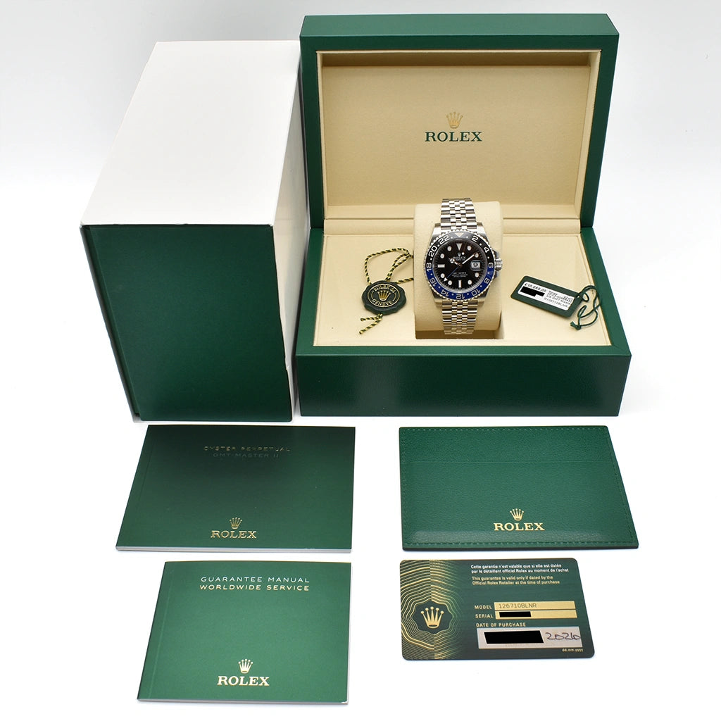 Rolex GMT Master II "Batgirl" Brand New July 2026 Box & Papers