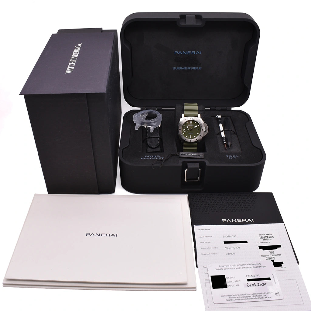 Panerai Submersible 1950 Verde Militare 42mm PAM01055 Box & Papers