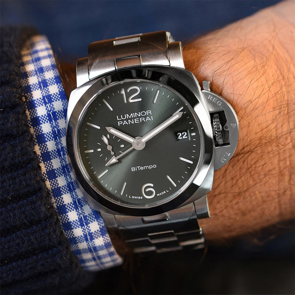 Panerai Luminor Green Sunburst Dial Quaranta BiTempo PAM01640 2026