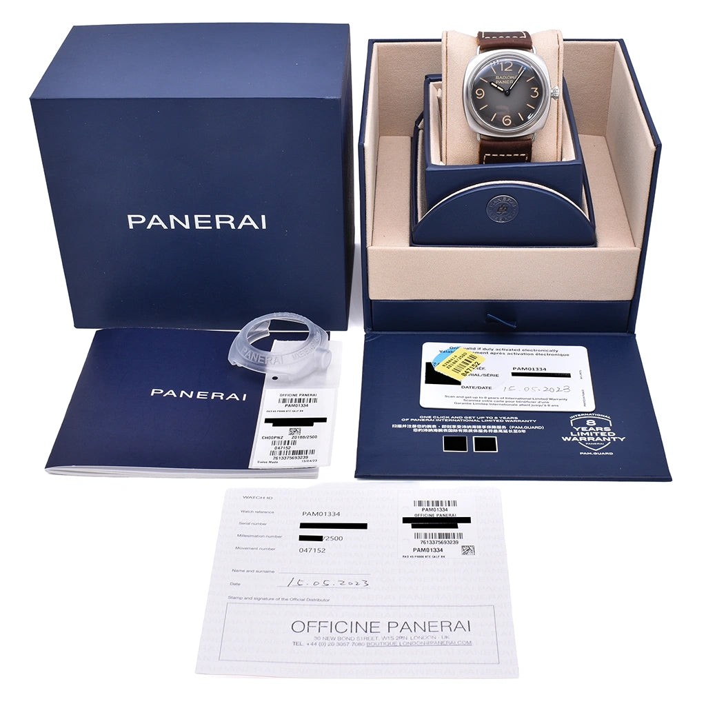 Panerai Radiomir 45mm P.6000 Grey PAM01334 2023 Box & Papers