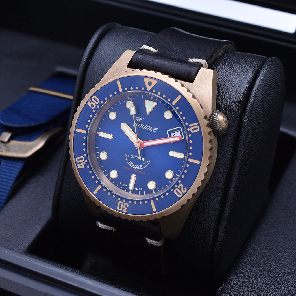 Squale 1521 Marine Bronze 2024 1521-026 Blue / Bronze Full Set