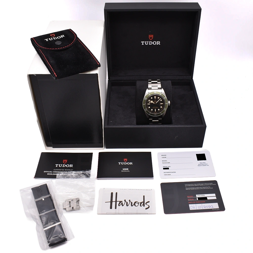 Tudor Black Bay Harrods Edition 79230G-0001, Serial no. 850U510, 2022 Box & Papers – Pre-owned Watch | Wiseman's Watches