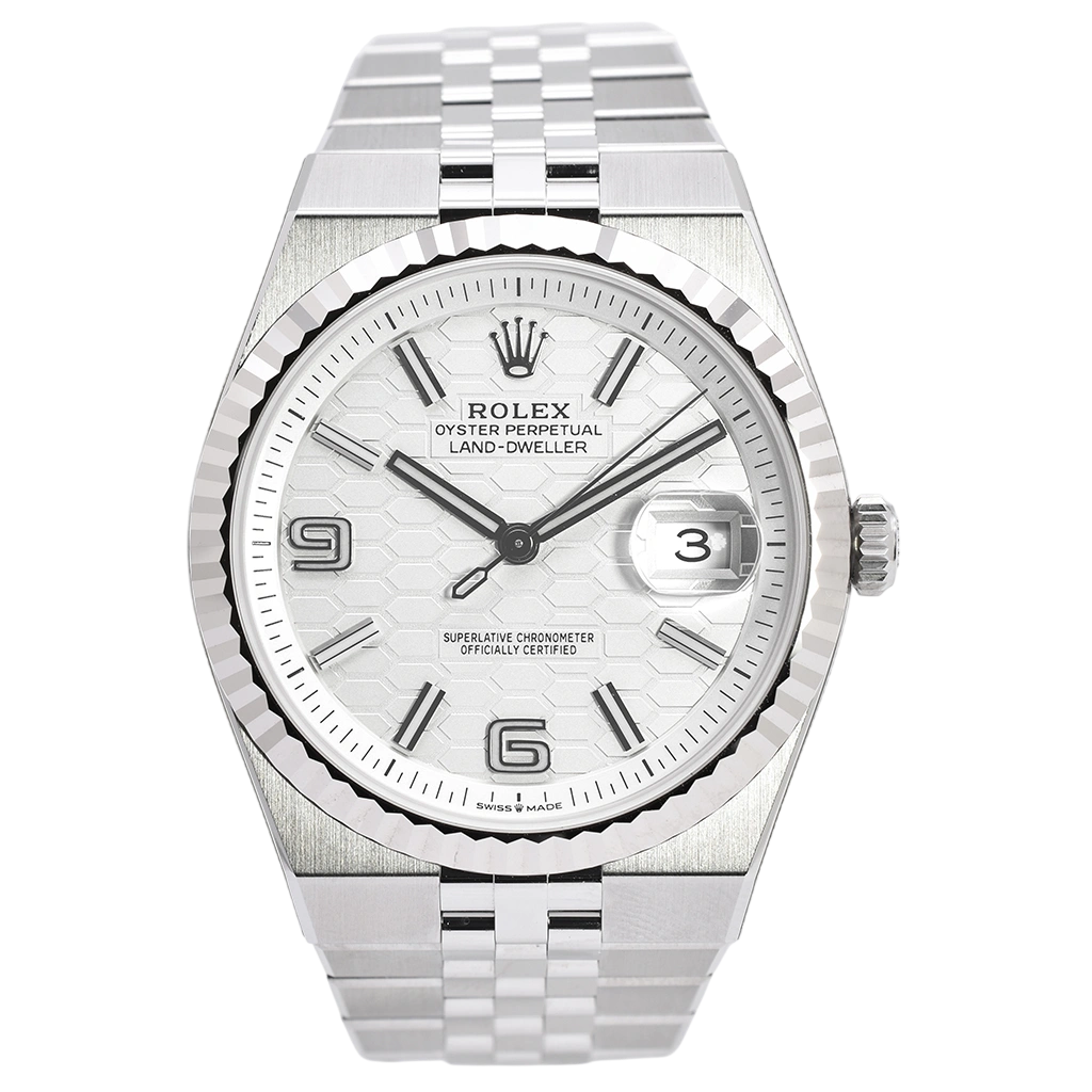 Rolex Land-Dweller 40 Oystersteel/White Gold Model no. 127334 2026 Box & Papers