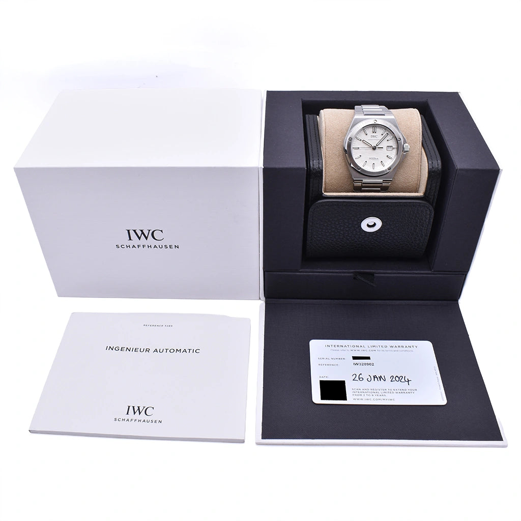 IWC Ingenieur Automatic 40 White / Silver IW328902 2024 Box & Papers