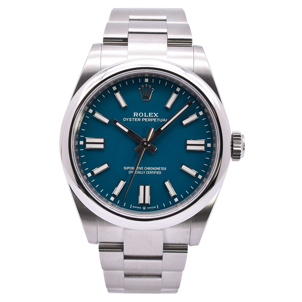 Rolex Oyster Perpetual 41mm Med Blue 134300 Brand New 2026 Box & Papers