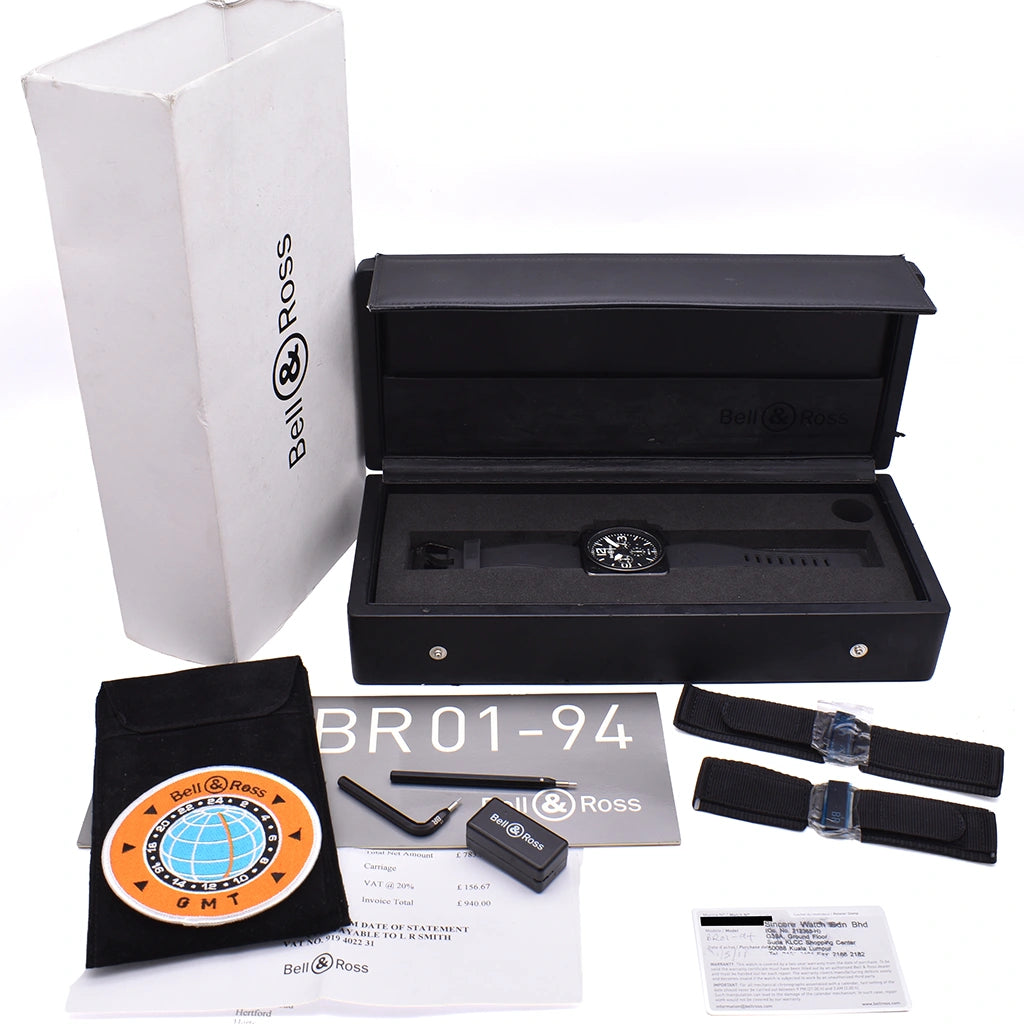 Bell & Ross BR 01-94 S Chronograph 46mm Fully Serviced Box & Papers