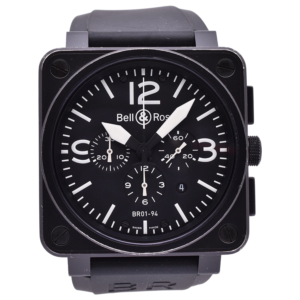 Bell & Ross BR 01-94 S Chronograph 46mm Fully Serviced Box & Papers