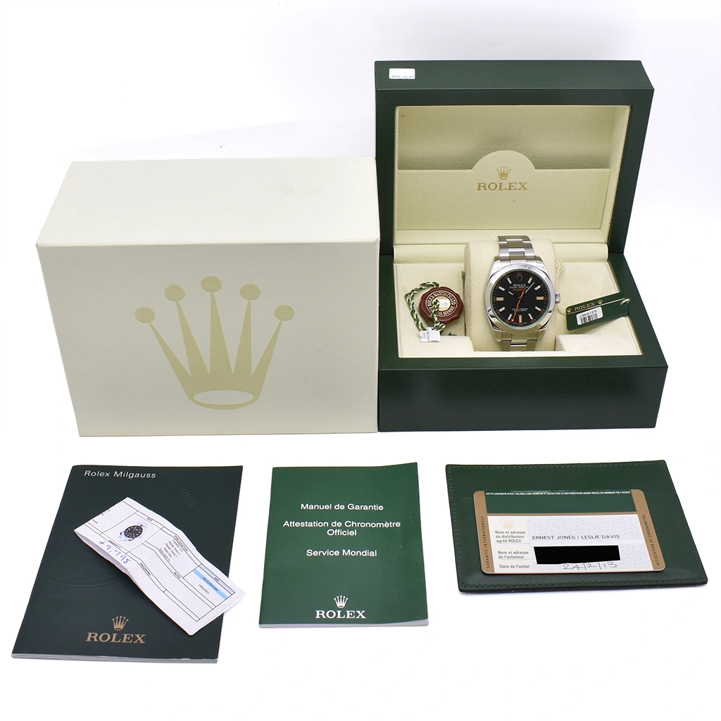 Rolex Milgauss 116400GV 2013 Box & Papers
