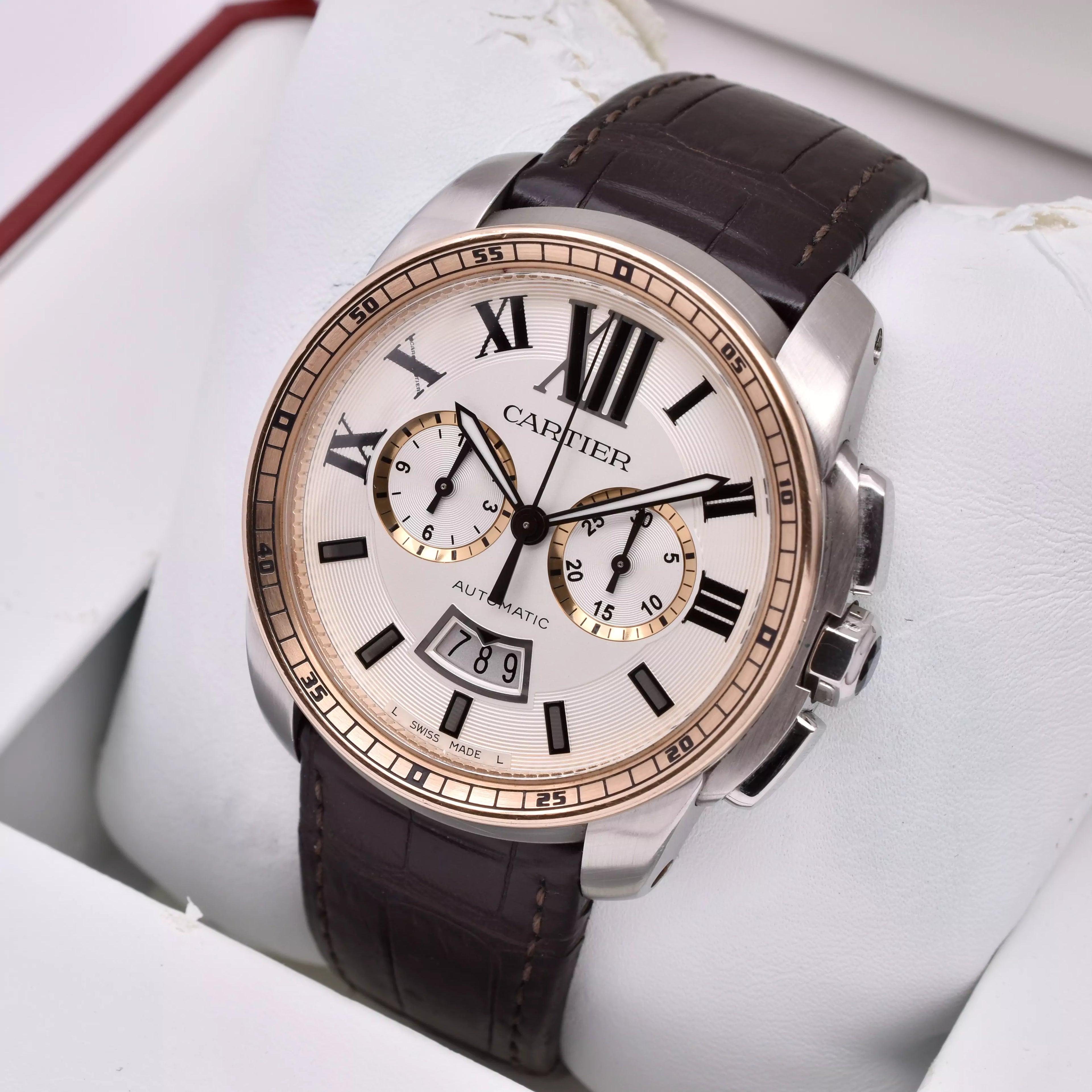 Cartier Calibre De Cartier Chronograph Steel & Gold W7100043 2015