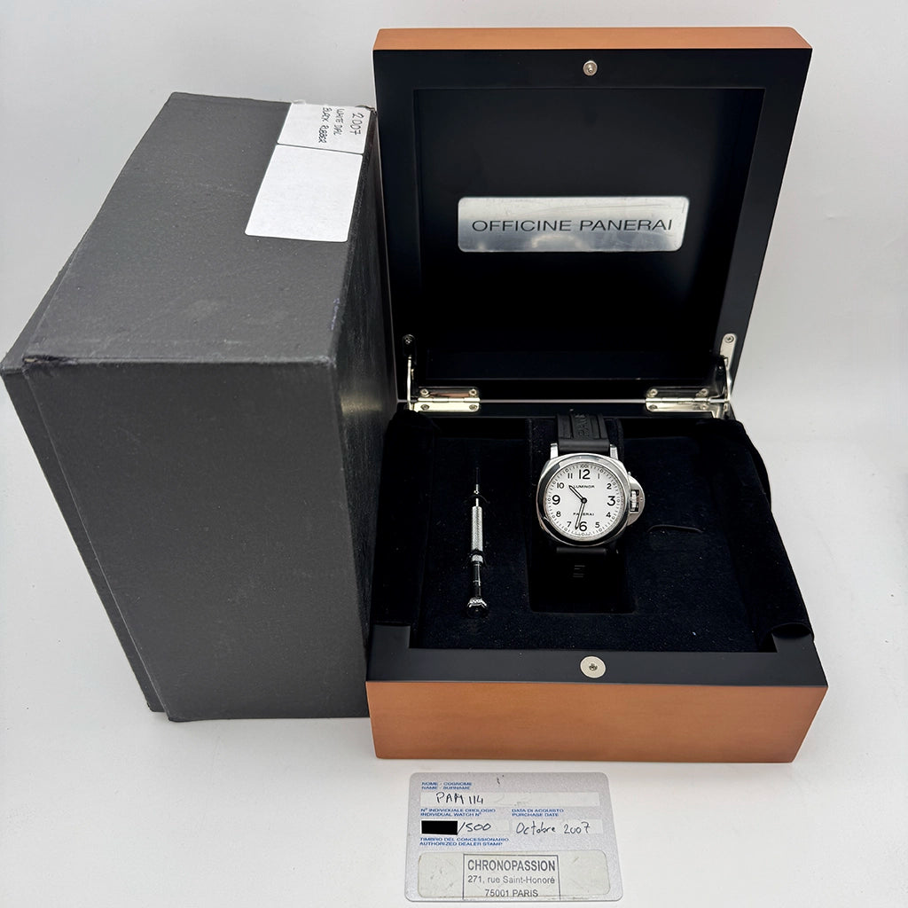 Panerai Luminor 44mm Manual Wind PAM00114 2007 Box & Papers
