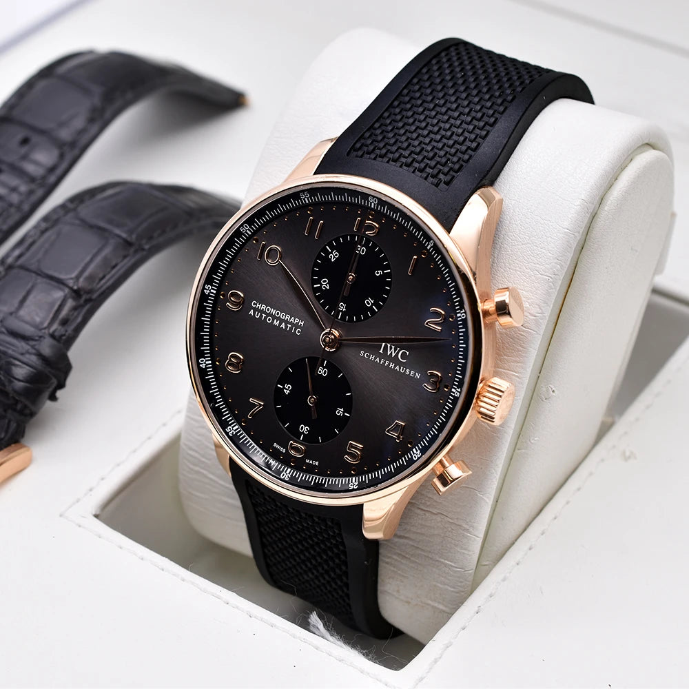 IWC Portuguese Chronograph Red Gold Slate Dial IW371482