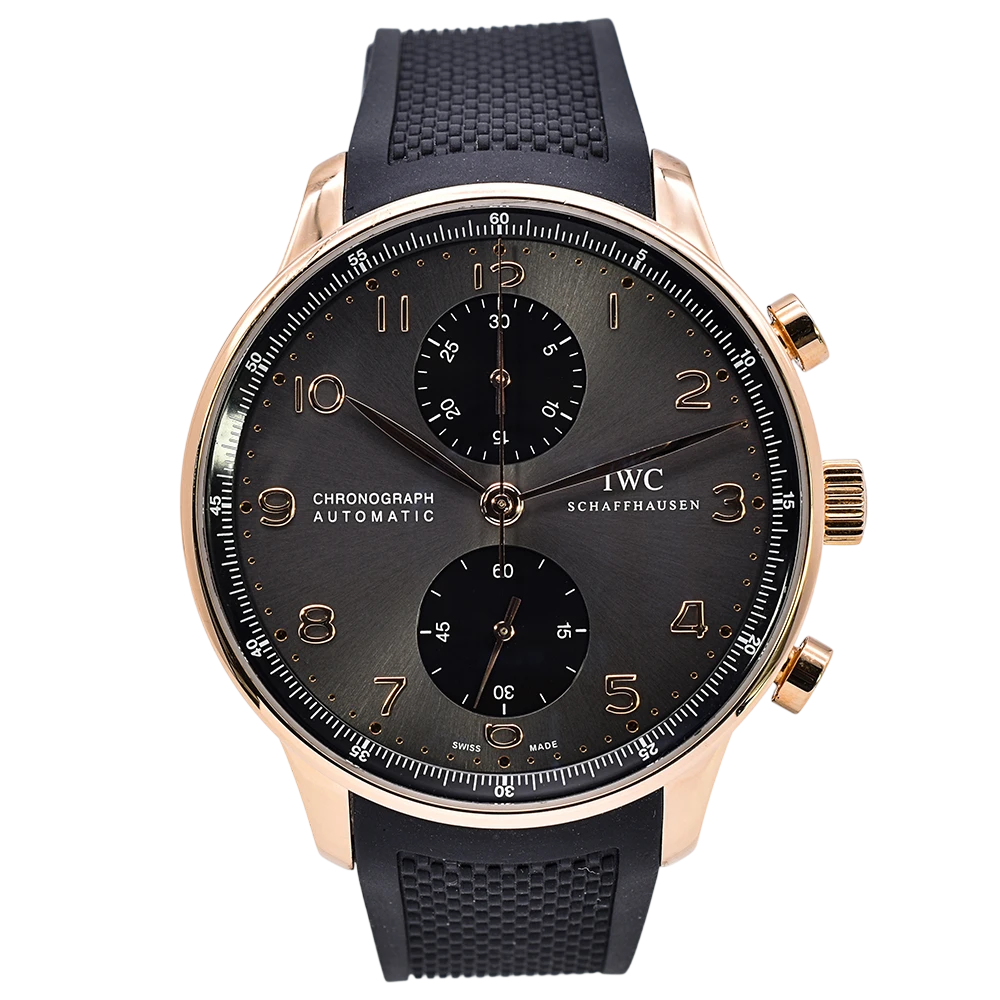 IWC Portuguese Chronograph Red Gold Slate Dial IW371482