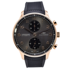 IWC Portuguese Chronograph Red Gold Slate Dial IW371482