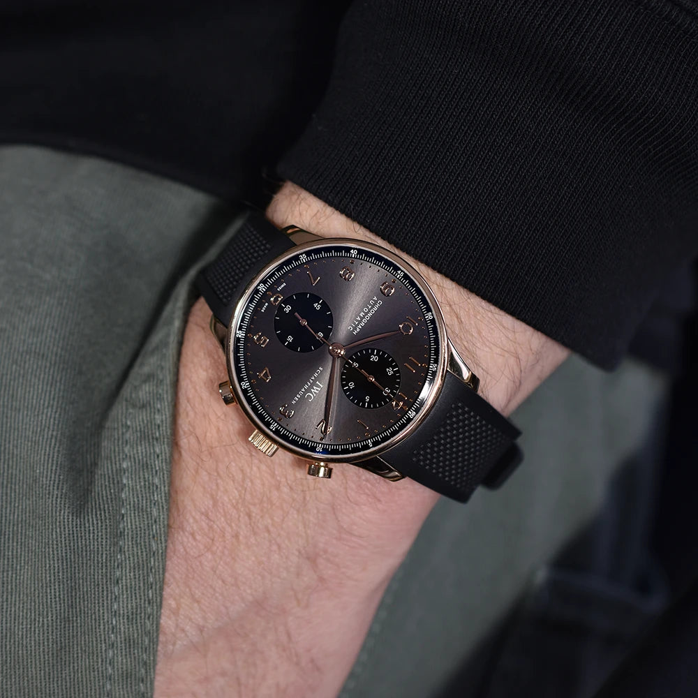 IWC Portuguese Chronograph Red Gold Slate Dial IW371482