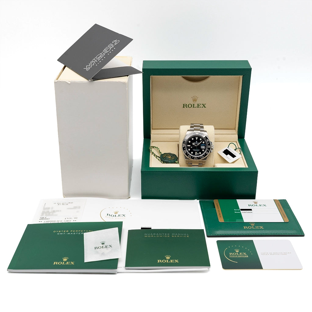 Rolex GMT Master II 40mm Fully Serviced 2026 116710LN 2017 Box & Papers