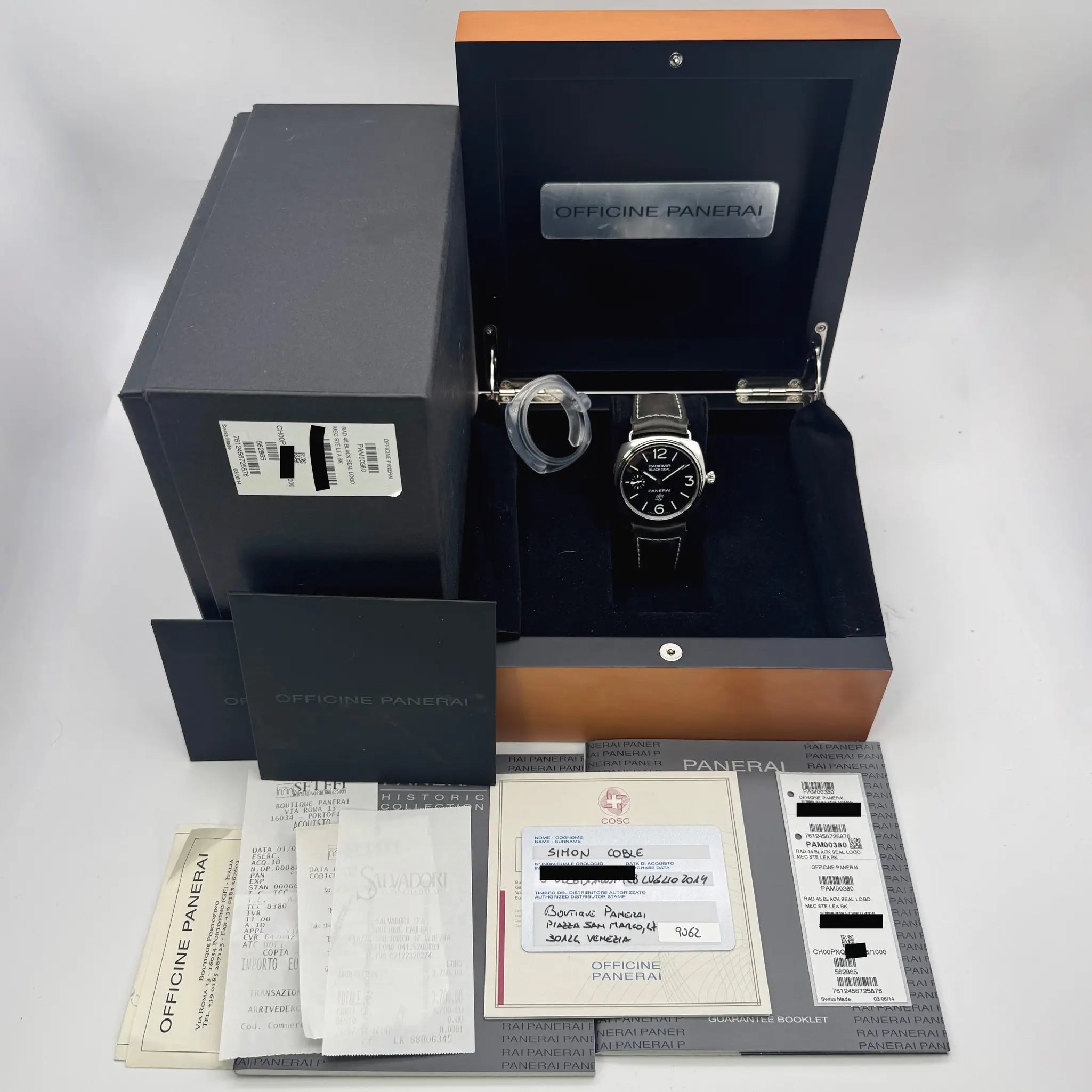 Panerai Radiomir Logo 45mm PAM00380 2014