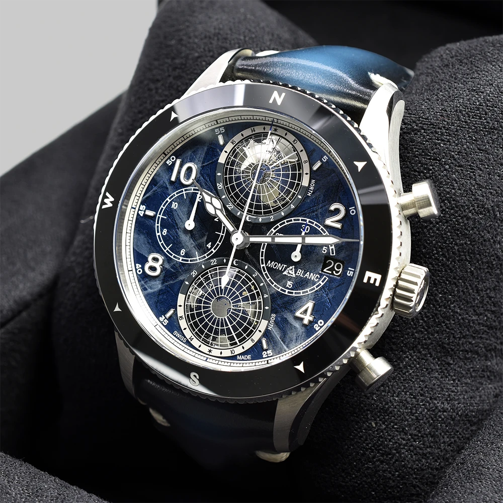 Montblanc Geosphere Chronograph Oxygen 1858 129624 Box & Papers, serial no. FTHK3J9H1 – Pre-owned Watch | Wiseman's Watches