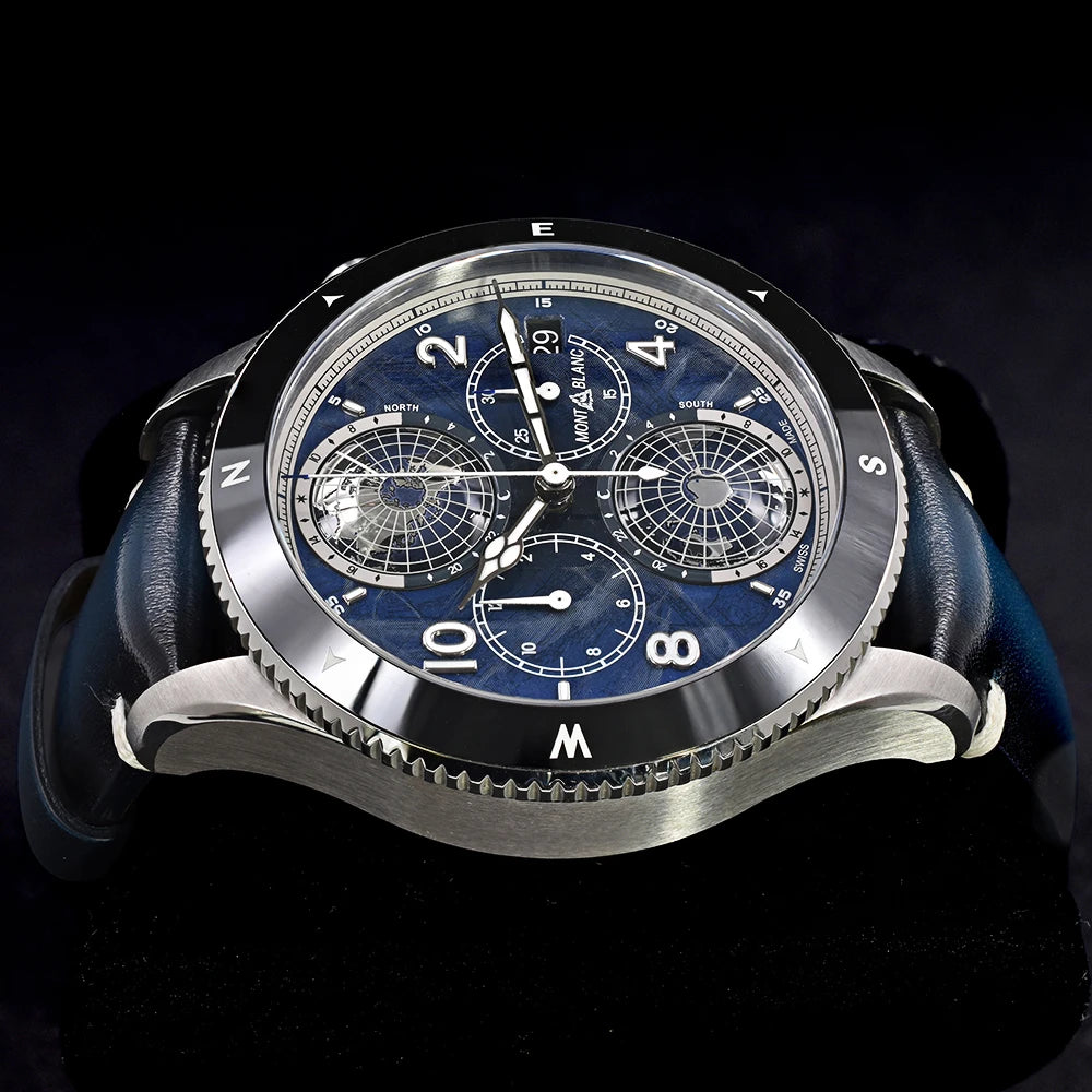 Montblanc Geosphere Chronograph Oxygen 1858 129624 Box & Papers, serial no. FTHK3J9H1 – Pre-owned Watch | Wiseman's Watches