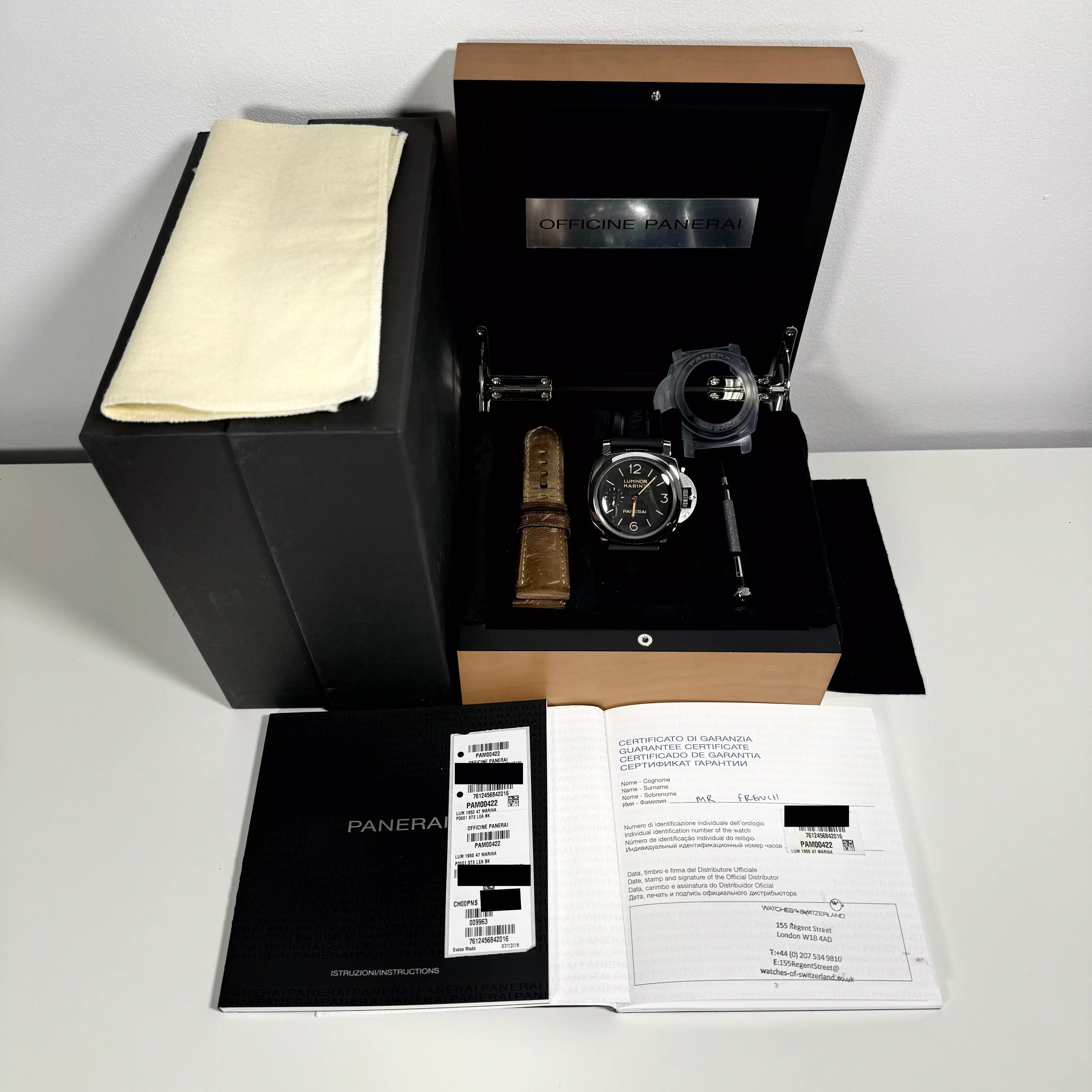 Panerai Luminor 1950 47mm 2016 PAM00422 2016